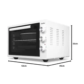 Simfer 4242 Beyaz 42 LT Turbo Fan Mini/Midi Fırın - 6 Fonksiyon,Yoğurt Yapma, Buz Çözme & İç Aydınlatma - 11