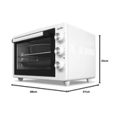 Simfer 3420 Beyaz 34 LT Statik Mini/Midi Fırın - 4 Fonksiyon, Programlanabilir Pişirme & Isı Kontrol Sistem - 7