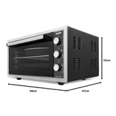 Simfer 4503 İnox Gri 45 LT Turbo Fan Mini/Midi Fırın - 6 Fonksiyon,Yoğurt Yapma, Buz Çözme & İç Aydınlatma thumbnail 12