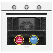 Simfer 4 Fonksiyon Trend Mekanik Beyaz Power Turbo 3'lü Ankastre Set (  Fırın +  Ocak +  Davlumbaz) thumbnail 2