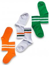 HI-SOCKS DESENLİ RENKLİ 3'LÜ ÇORAP SETİ - 1