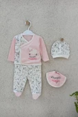 Annesinin Kuzusu Şapkalı Eldivenli 5'li Kız Bebek Takım Seti thumbnail 3