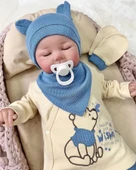 3 Ay Bebek Hastane Çıkışı Waffle Natural 5'li Erkek Mavi - 3