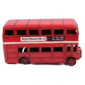 Dekoratif Metal Londra Şehir Otobüsü 17 cm thumbnail 5
