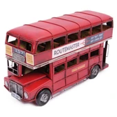 Dekoratif Metal Londra Şehir Otobüsü 32 cm thumbnail 2
