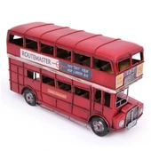 Dekoratif Metal Londra Şehir Otobüsü 32 cm thumbnail 1