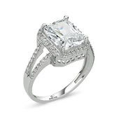 Baget Taşlı Gümüş Tektaş Yüzük - 12