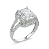 Baget Taşlı Gümüş Tektaş Yüzük - 2