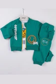 3-18 Ay Erkek Bebek Takımı Optimist Nakışlı Yeşil thumbnail 1