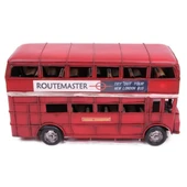 Dekoratif Metal Londra Şehir Otobüsü 32 cm thumbnail 3