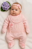Dantel Desenli 0-3 Ay Bebek Mevlüt Takımı Pembe thumbnail 4
