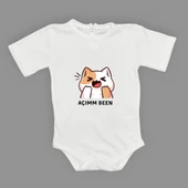 Açım Ben Kedi Baskılı Bebek Body Zıbın Çıtçıtlı Badi MNK0631 thumbnail 15