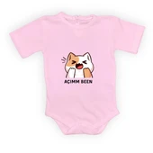 Açım Ben Kedi Baskılı Bebek Body Zıbın Çıtçıtlı Badi MNK0631 thumbnail 8