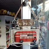 Dekoratif Metal Kapı Yazısı Londra Şehir Otobüsü Open Close 32 cm - 4