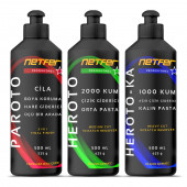 Netfer 3'lü Orta Kalın Pasta Cila Set - 3x500 mL - 1