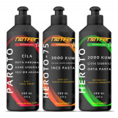 Netfer 3'lü İnce Orta Pasta Cila Set - 3x500 mL - 1