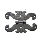 Antika Tarz Dekoratif Pirinç Kelebek Menteşe - 63x45 mm, Oksit - 1