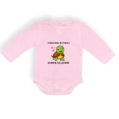 Cimcime Diyince Hemen geldimm Baskılı Bebek Body Zıbın Çıtçıtlı Badi thumbnail 9