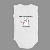 Annesinin Minik Prensesi kalpli Baskılı Bebek Body Zıbın Çıtçıtlı Badi thumbnail 2