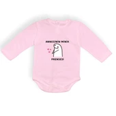 Annesinin Minik Prensesi kalpli Baskılı Bebek Body Zıbın Çıtçıtlı Badi thumbnail 5