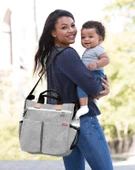 Skip Hop Duo Orjinal Çanta Gri Melanj thumbnail 7