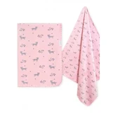 Bibaby Happy Zebra Land Fluffy Bebek Battaniye 64529 Pembe - 2