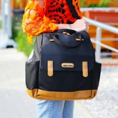 M&Y Holifera Deri Anne Bebek Bakım Sırt Çantası 7260 Siyah thumbnail 8