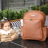 M&Y Dust Deri Anne Bebek Bakım Sırt Çantası 7130 Taba - 8