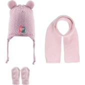 Kitti Atkı Bere Eldiven Takım 0-18 Ay 2315002 Pembe - 1