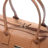 M&Y Gaia Deri Anne Bebek Bakım Çanta Seti 7240 Taba - 7