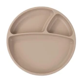 OiOi Porsiyon Vakum Tabanlı Silikon Tabak Bubble Beige - 1