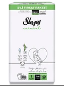 Sleepy Natural Bebek Bezi 2'Li Fırsat Paketi 7 Beden 40 Adet - 1