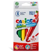 Carioca Jumbo Süper Yıkanabilir Keçeli Boya Kalemi 6'Lı - 1