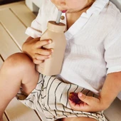 Oioi Şişe + Pipet 200ml Bubble Beige / Powder Grey - 2