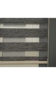 Blind-X Çizgili Siyah Bambu Stor Zebra Perde Balkon Perdesi, Oturma Odası Perdesi (Dayanıklı Alüminyum Kasa) - 2