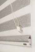 Blind-X Gri Bambu Stor Zebra Perde Balkon Perdesi, Oturma Odası Perdesi (Dayanıklı Alüminyum Kasa) - 2