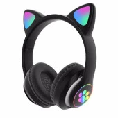 Kart Girişli Kedi Bluetooth Kulaklık Yüksek Ses Akıllı Led Kulaklık - 3