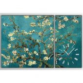 Decobritish Van Gogh - 2 Parçalı Asimetrik Kanvas Saat Büyük Boy-3 - 1