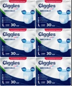 Giggles Hasta Bezi Yetişkin Emici Külot L-Büyük 180 Adet (6PK*30) - 1