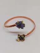 Tanzanit Taşı Çiçek Motifli Bakır Bileklik (53032) thumbnail 2