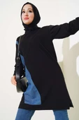 Kot Garni Detaylı Tunik Siyah thumbnail 1
