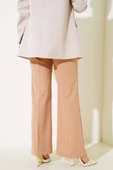 Bol Paça Kemerli Salaş Pantolon Latte thumbnail 3