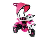 BABYHOPE 127 LITTLE PANDA ÜÇ TEKER TENTELİ İTMELİ BİSİKLET(PEMBE) - 1