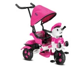 BABYHOPE 125 YUPİ ÜÇ TEKER TENTELİ İTMELİ BİSİKLET(PEMBE) - 1