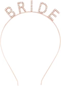 Rose Gold Renk Bekarlığa Veda Kristal Taş Bride Tacı İthal 16x10 cm - 2
