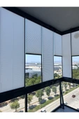 Blind-X Beyaz  Plise Katlanır Cam Balkon Perdesi, Ofis Perdesi, Mutfak Perdesi, Salon Perdesi - 3