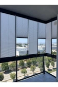 Blind-X Buz Gri Plise Katlanır Cam Balkon Perdesi, Ofis Perdesi, Mutfak Perdesi, Salon Perdesi - 1