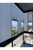 Blind-X Buz Gri Plise Katlanır Cam Balkon Perdesi, Ofis Perdesi, Mutfak Perdesi, Salon Perdesi - 3