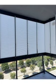 Blind-X Beyaz  Plise Katlanır Cam Balkon Perdesi, Ofis Perdesi, Mutfak Perdesi, Salon Perdesi - 2
