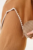 Crop Jile Triko İkili Takım Latte - 4
